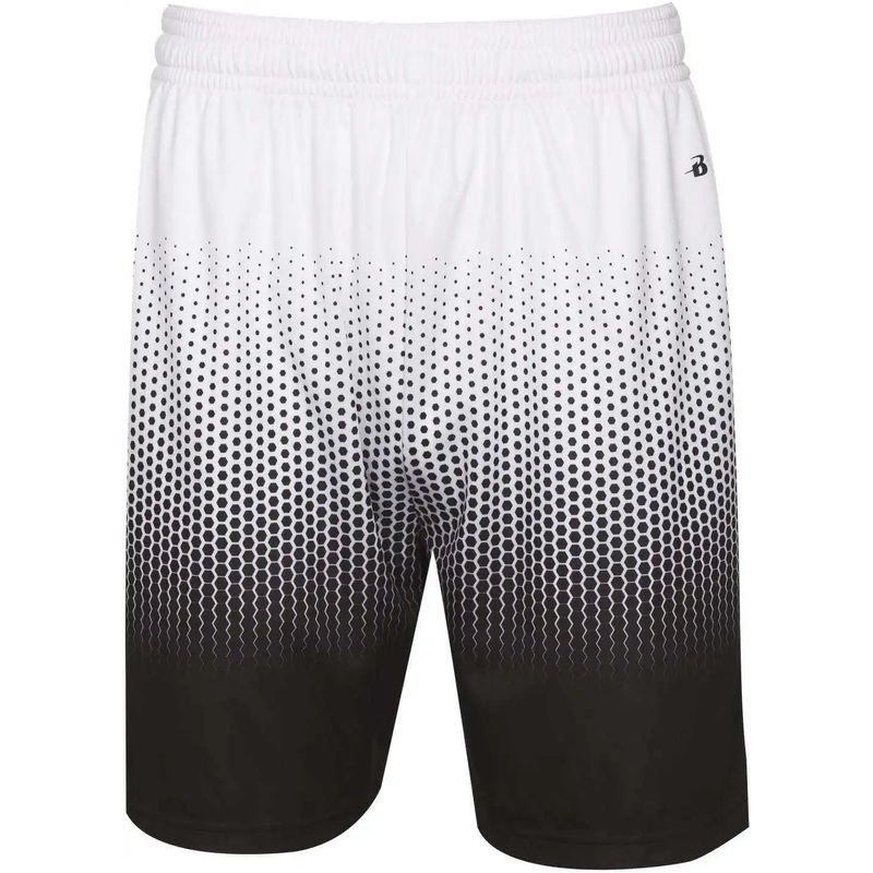 Badger Sport 2221 Hex 2.0 Youth Short – Black White