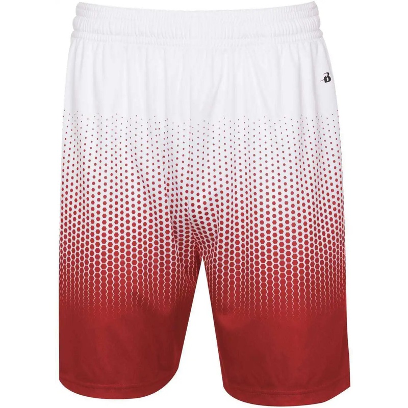 Badger Sport 2221 Hex 2.0 Youth Short – Red White