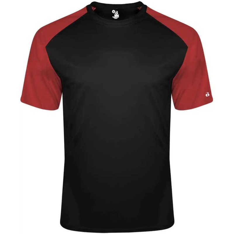 Badger Sport 2230 Breakout Youth Tee – Black Red