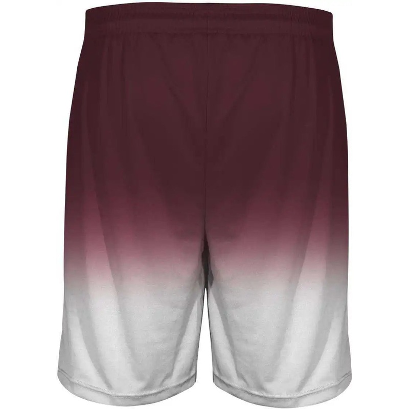 Badger Sport 4206 Ombre Short – Maroon White