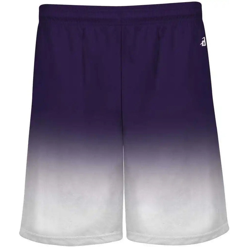 Badger Sport 4206 Ombre Short – Purple White