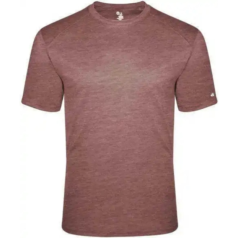 Badger Sport 4940 Tri-Blend Tee – Maroon Heather