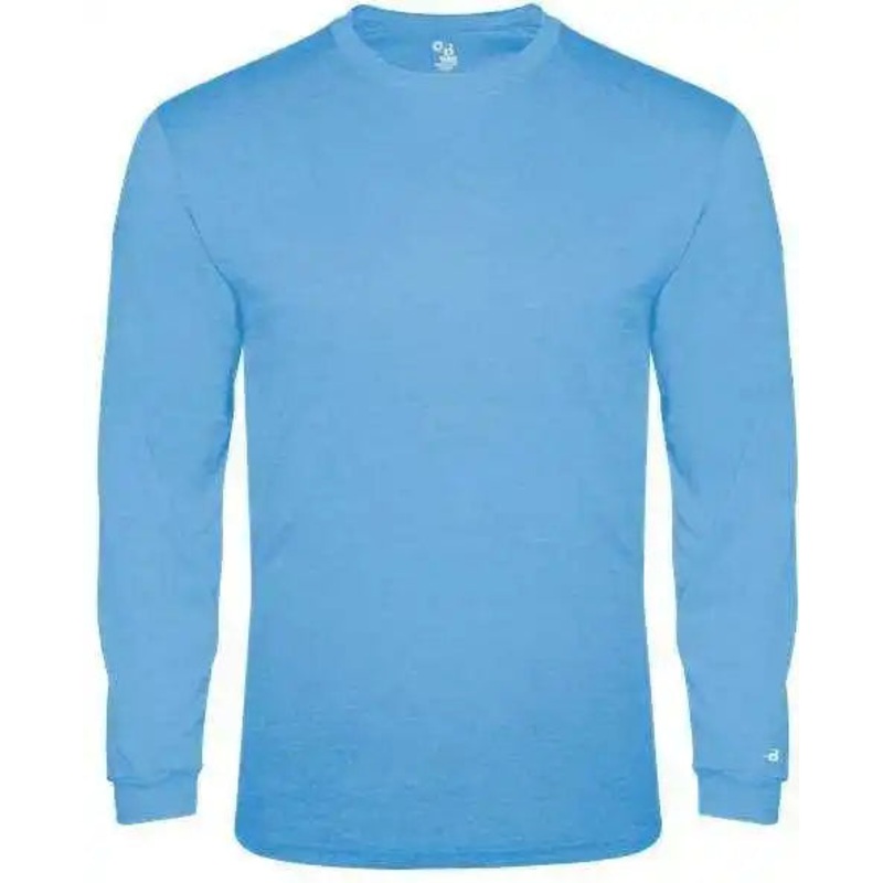 Badger Sport 4944 Tri-Blend Long Sleeve Tee – Columbia Blue Heather