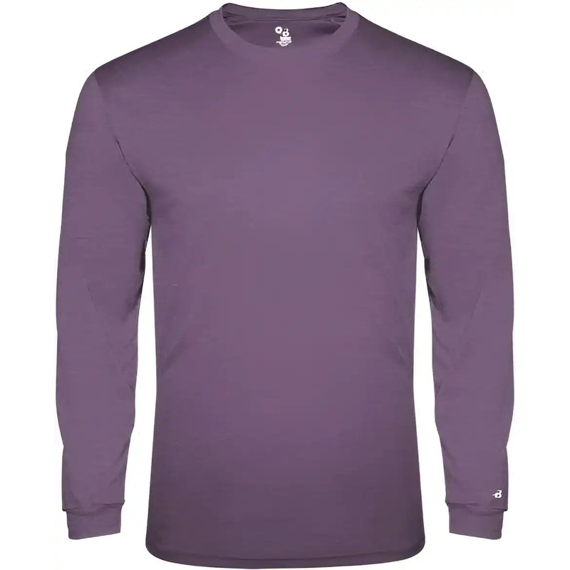 Badger Sport 4944 Tri-Blend Long Sleeve Tee – Purple Heather
