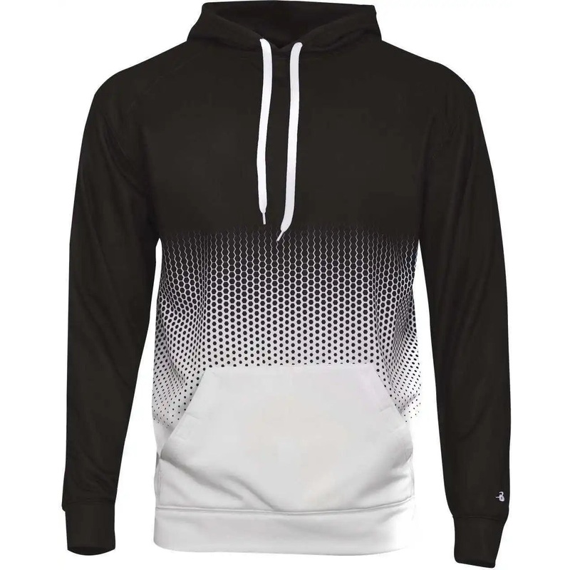Badger Sport 1404 Hex 2.0 Hoodie – Black Hex