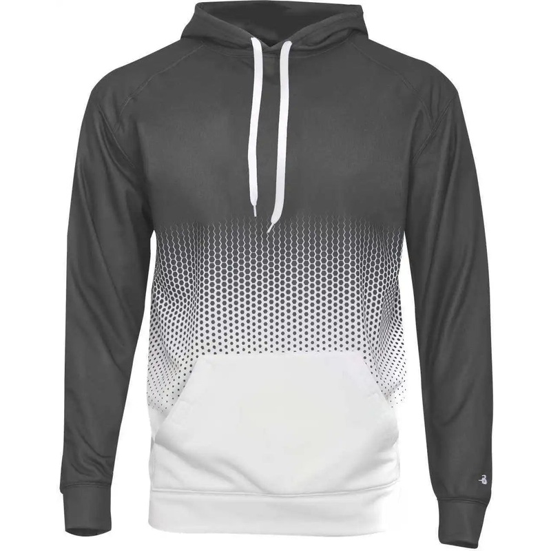 Badger Sport 1404 Hex 2.0 Hoodie – Graphite Hex