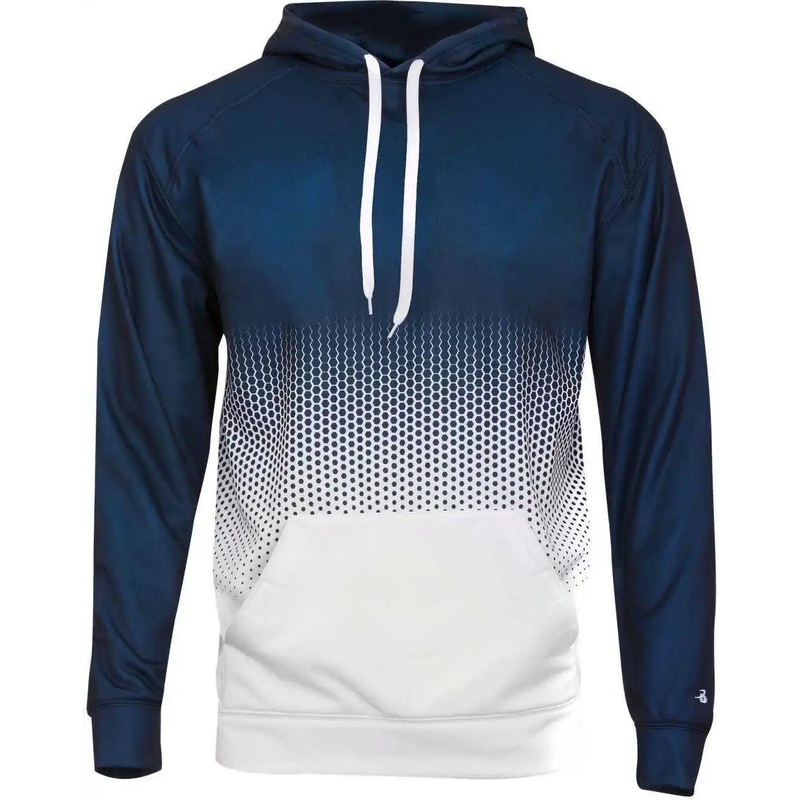 Badger Sport 1404 Hex 2.0 Hoodie – Navy Hex