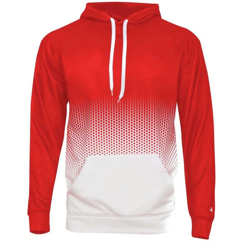 Badger Sport 1404 Hex 2.0 Hoodie – Red Hex