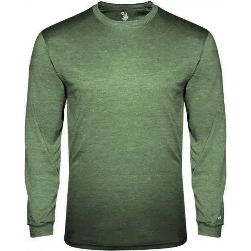 Badger Sport 2944 Tri-Blend Long Sleeve Youth Tee – Forest Heather