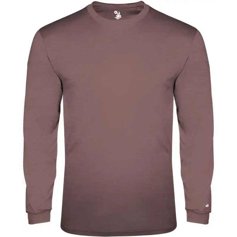 Badger Sport 2944 Tri-Blend Long Sleeve Youth Tee – Maroon Heather
