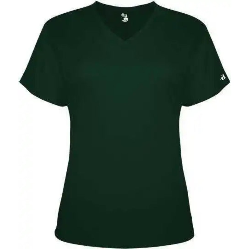 Badger Sport 4962 Tri-Blend Ladies’ V-Neck Tee – Forest