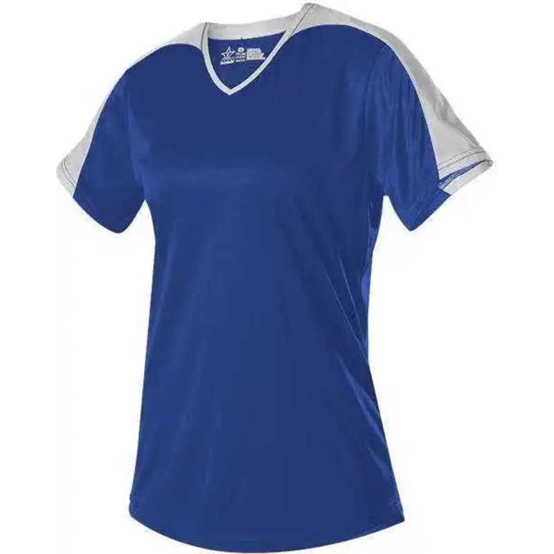 Alleson Athletic 558VG Girls V Neck Fastpitch Jersey – Royal White