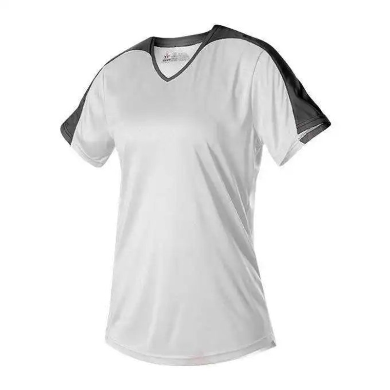 Alleson Athletic 558VG Girls V Neck Fastpitch Jersey – White Black