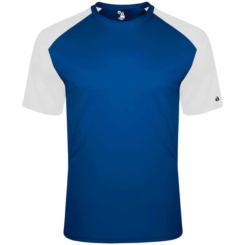 Badger Sport 2230 Breakout Youth Tee – Royal White