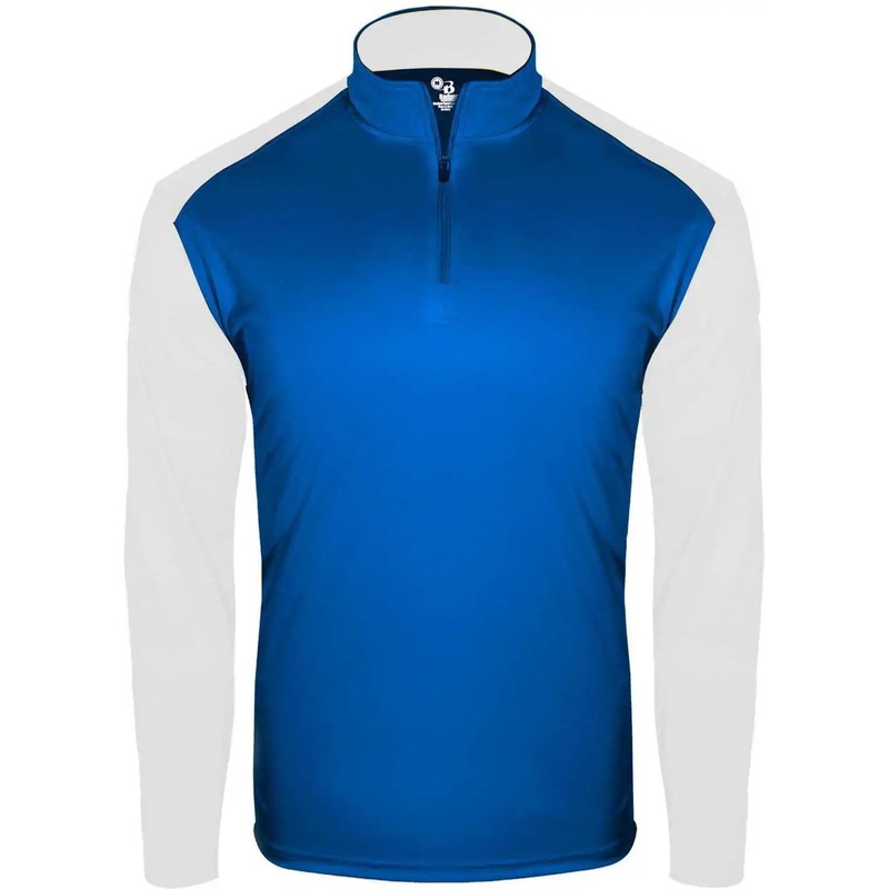 Badger Sport 2231 Breakout Youth 1/4 Zip – Royal White