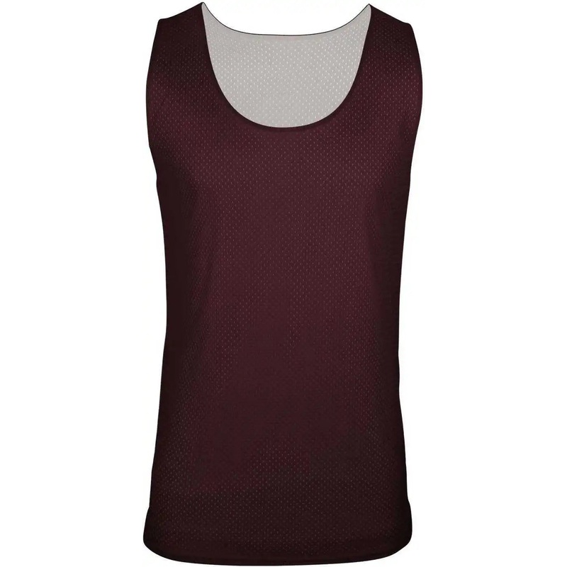 C2 Sport 5729 Reversible. Mesh Tank  – Maroon White