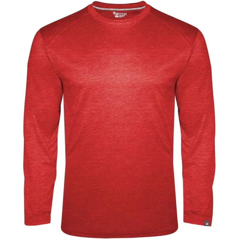 Badger Sport 1001 Fit Flex Long Sleeve Tee – Red