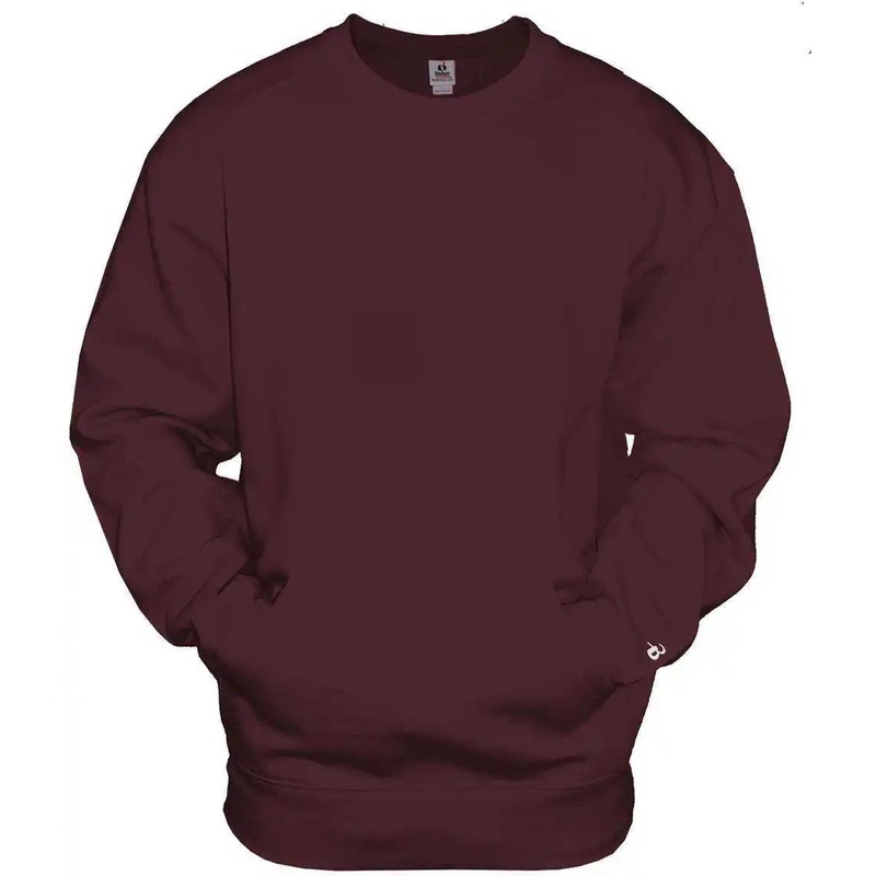 Badger Sport 1252 Pocket Crew – Maroon