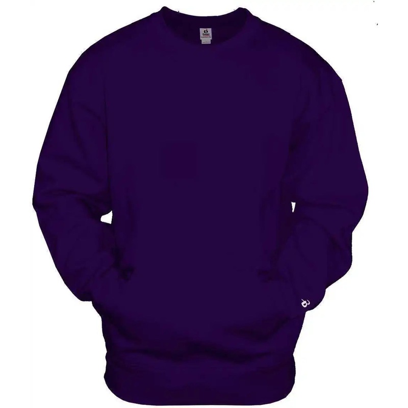 Badger Sport 1252 Pocket Crew – Purple