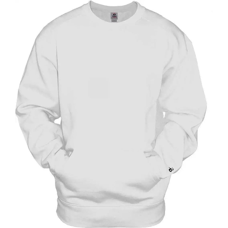 Badger Sport 1252 Pocket Crew – White