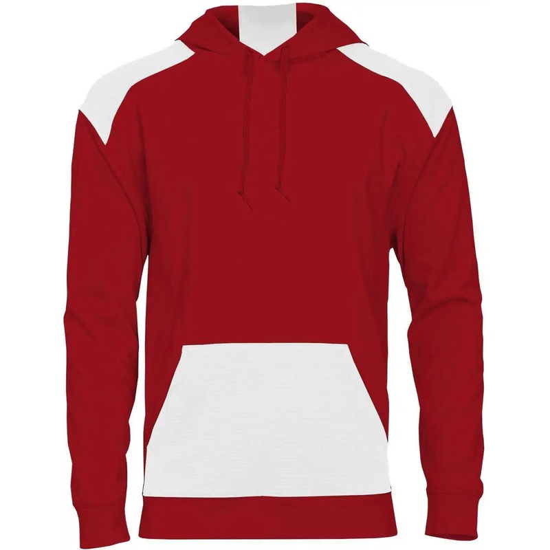 Badger Sport 1440 Breakout Performance Fleece Hoodie – Red White