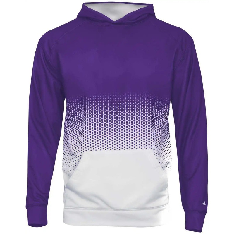 Badger Sport 2404 Hex 2.0 Youth Hoodie – Purple Hex