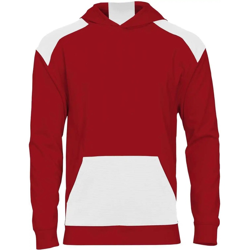 Badger Sport 2440 Breakout Performance Fleece Youth Hoodie – Red White