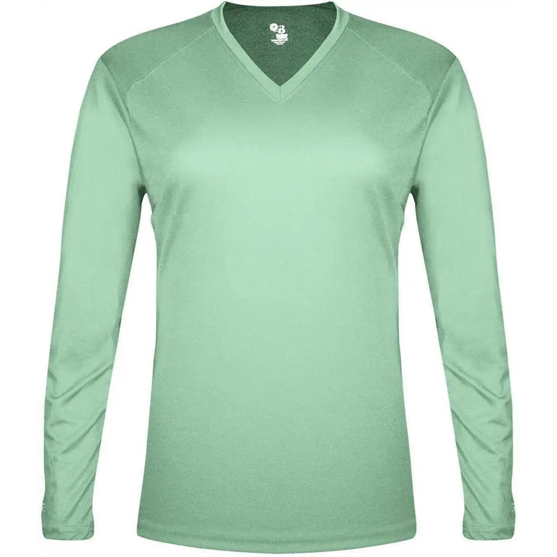 Badger Sport 4964 Tri-Blend L/S Ladies Tee – Mint