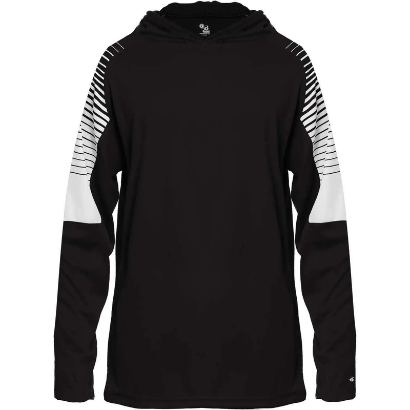 Badger Sport 2211 Lineup Youth Hoodie Tee – Black