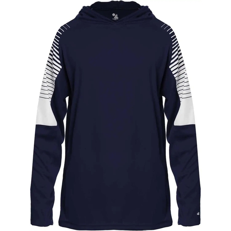 Badger Sport 2211 Lineup Youth Hoodie Tee – Navy
