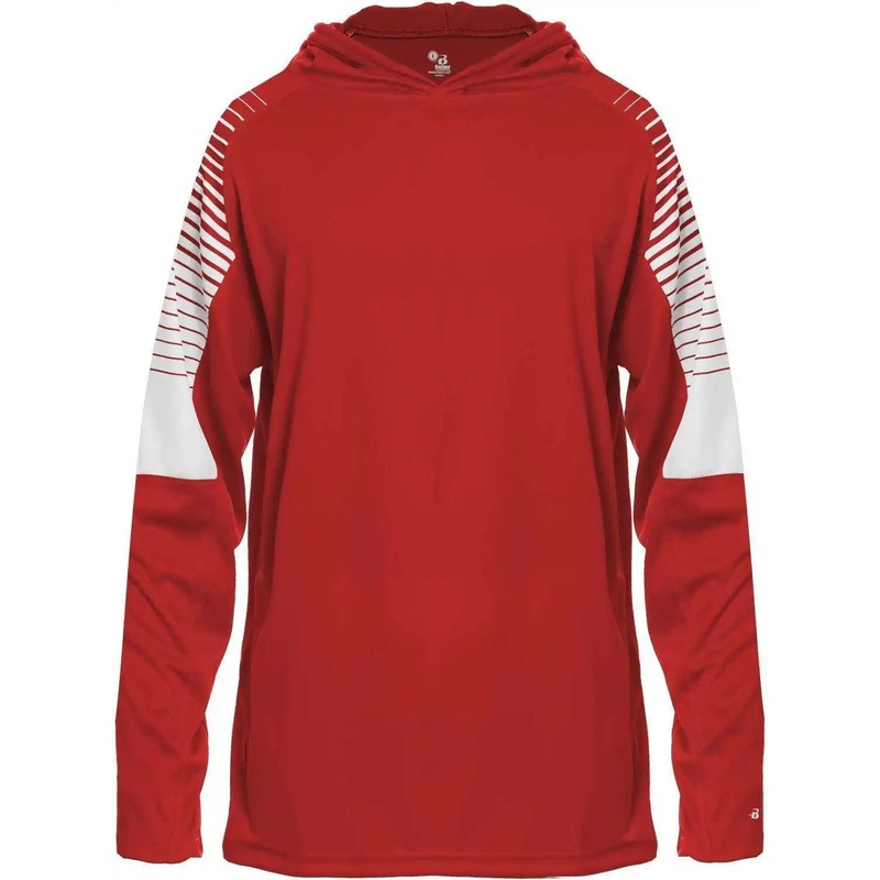 Badger Sport 2211 Lineup Youth Hoodie Tee – Red