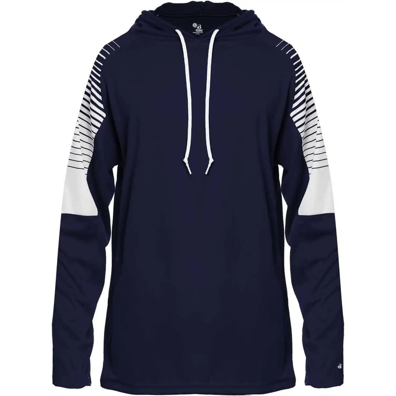 Badger Sport 4211 Lineup Hoodie Tee – Navy