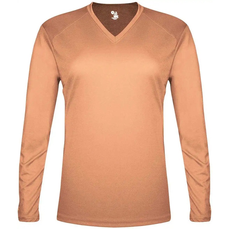 Badger Sport 4964 Tri-Blend L/S Ladies Tee – Peach