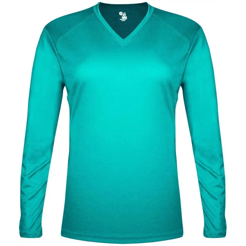 Badger Sport 4964 Tri-Blend L/S Ladies Tee – Turquoise