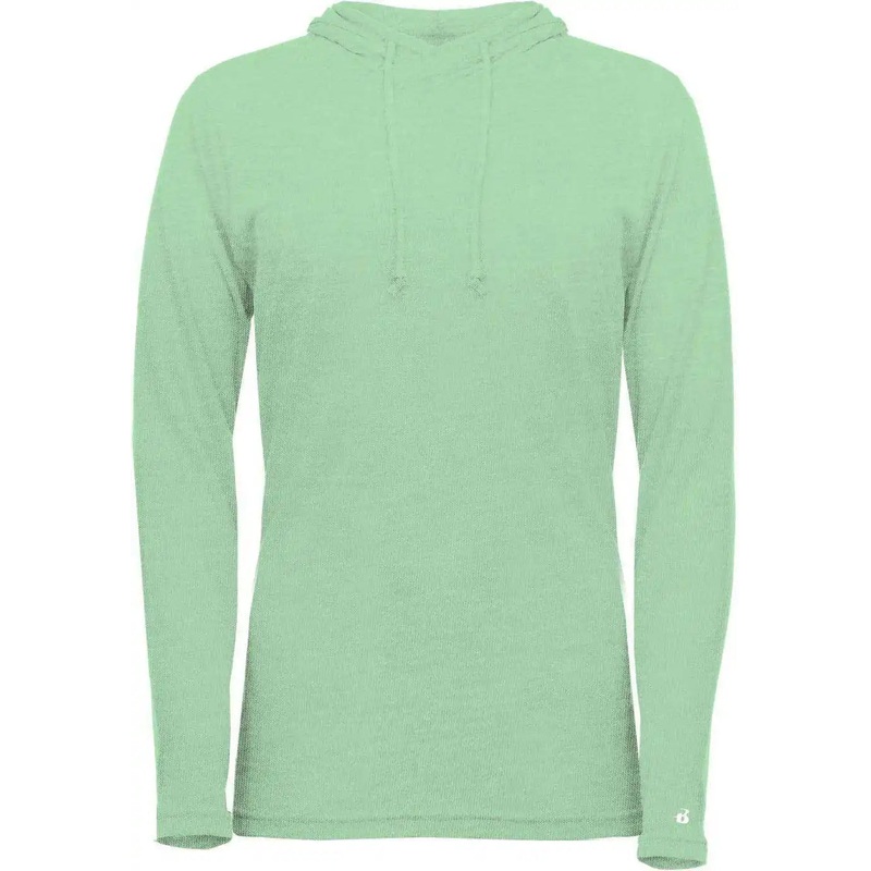 Badger Sport 496500 Tri-Blend Surplice Women’s Hoodie Tee – Mint