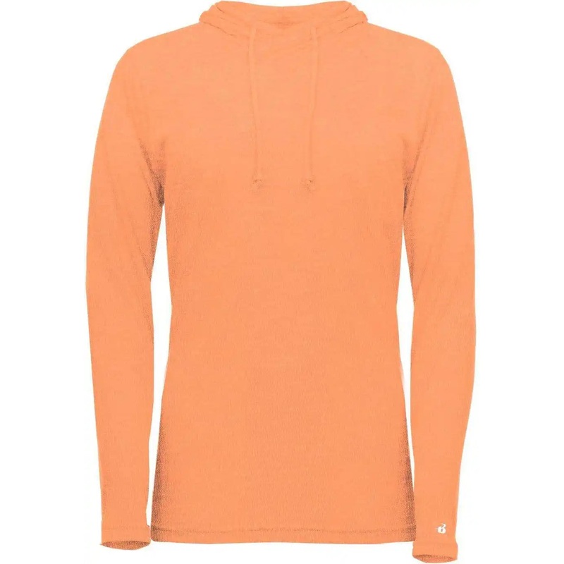 Badger Sport 496500 Tri-Blend Surplice Women’s Hoodie Tee – Peach