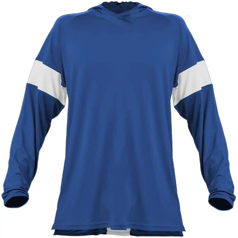 Alleson Athletic 545LSA Contender Long Sleeve Shooter Shirt – Royal White