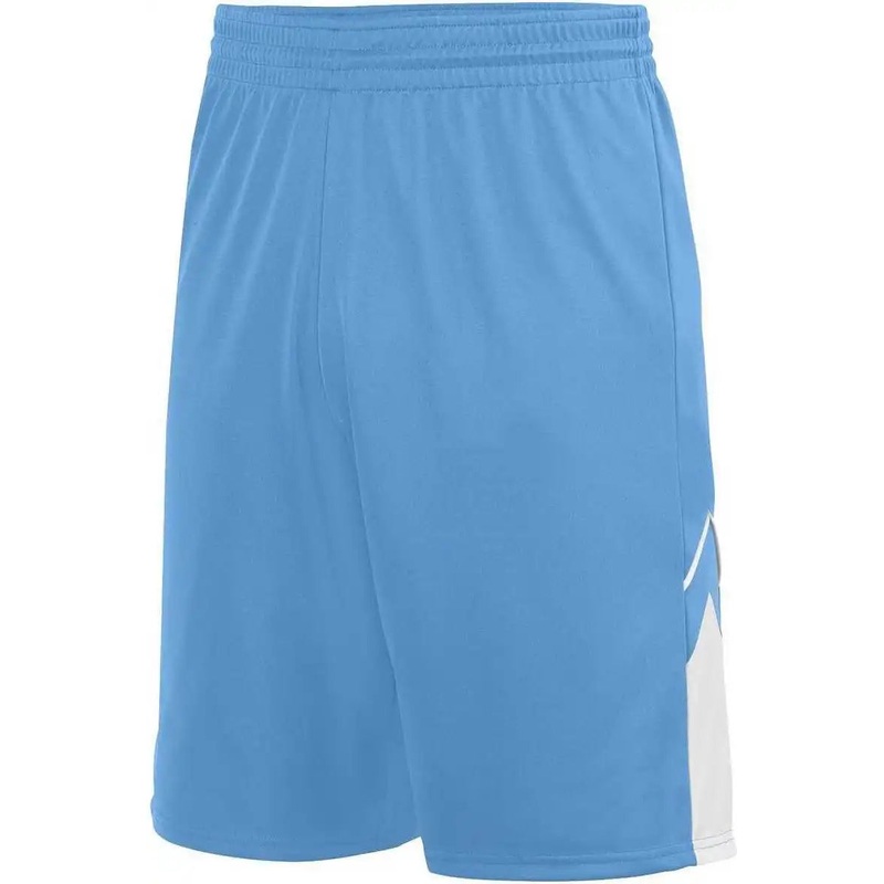 Augusta 1169 Youth Alley-Oop Reversible Short – Columbia Blue White