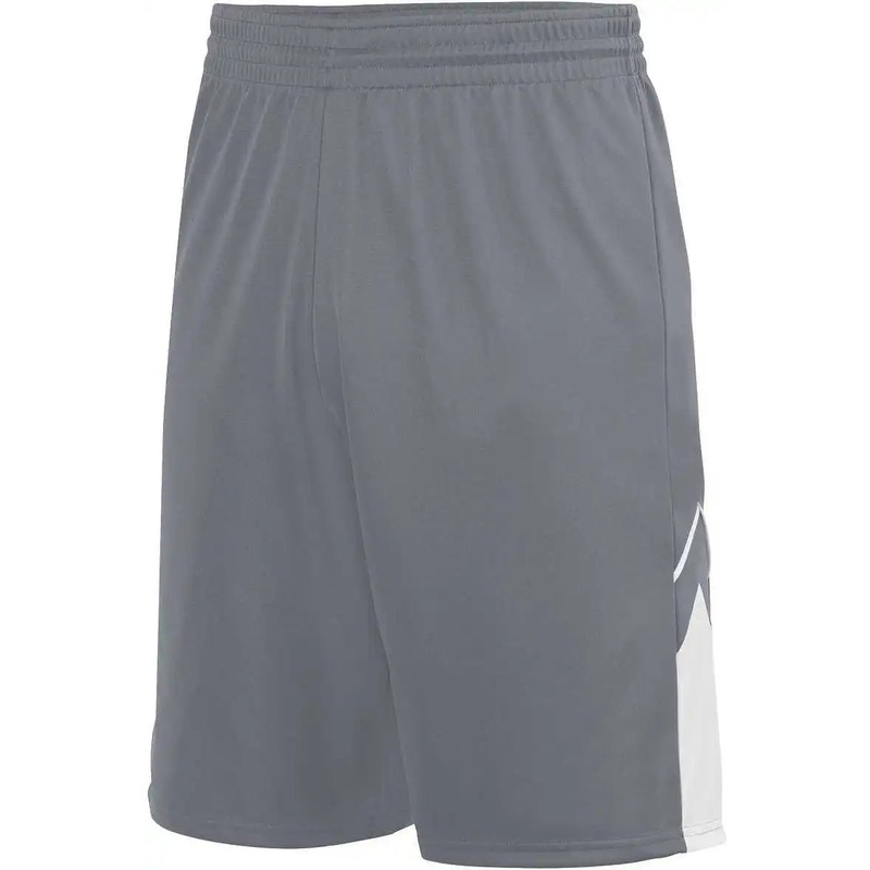 Augusta 1169 Youth Alley-Oop Reversible Short – Graphite White