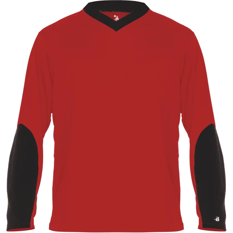 Badger Sport 426400 Sweatless Long Sleeve Tee – Red Black