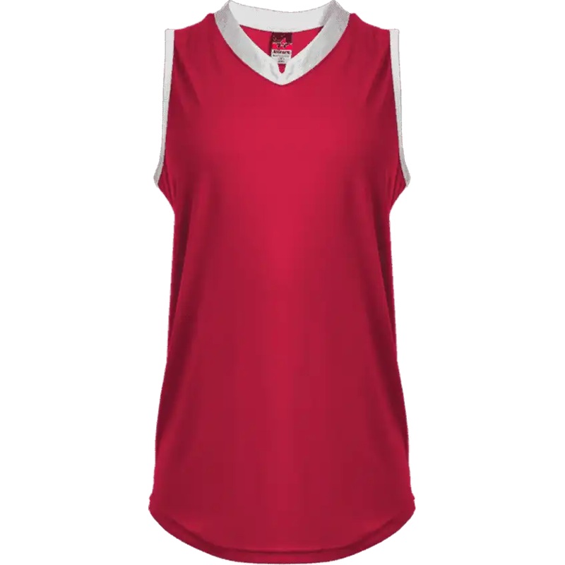 Alleson Athletic 522XVG Girl’s Slide Vneck Sleeveles – Red White