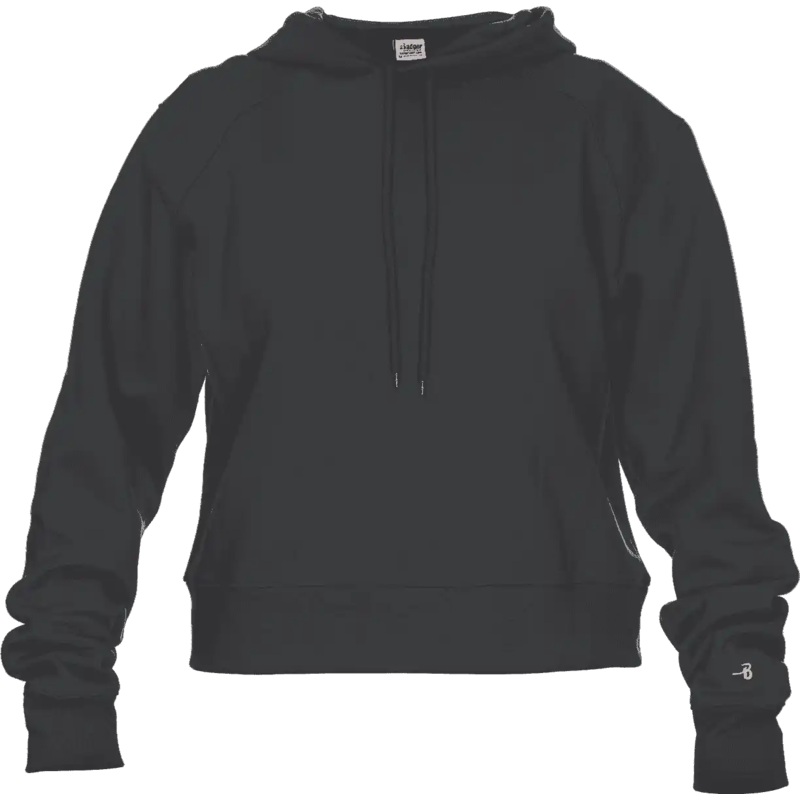 Badger Sport 1261 Athletic Fleece Women’s Crop Hoodie – Charcoal