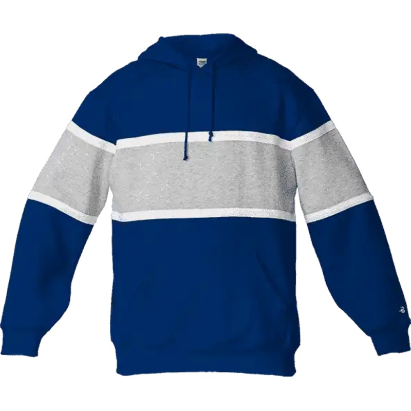 Badger Sport 1282 United Hoodie – Royal Oxford White