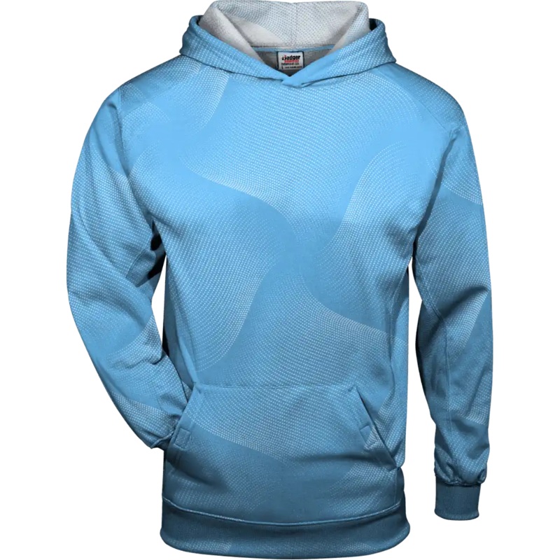 Badger Sport 1413 Warp Hoodie – Columbia Blue Warp