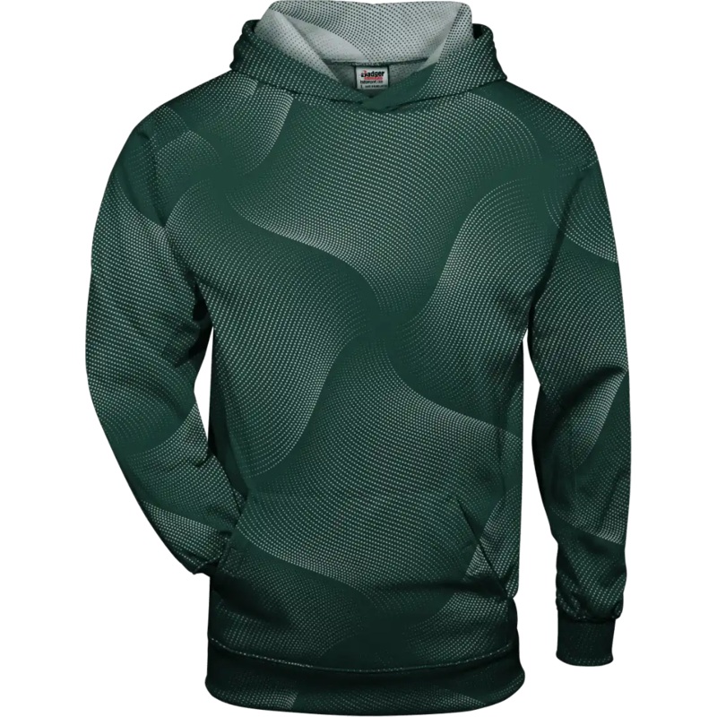 Badger Sport 1413 Warp Hoodie – Forest Warp