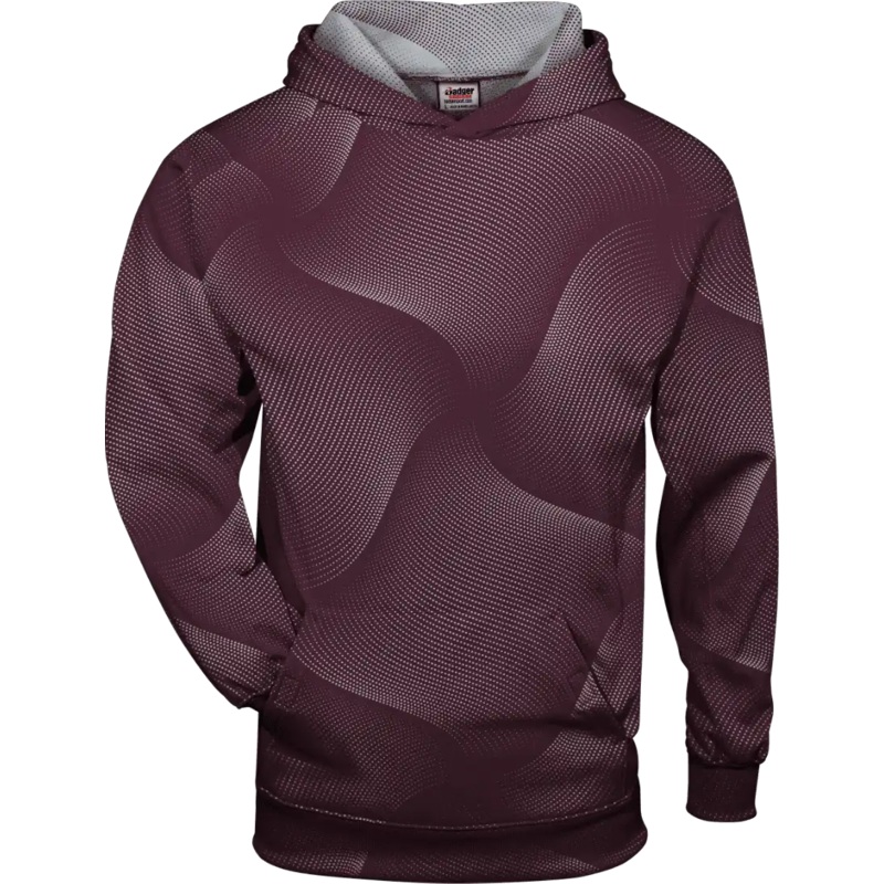 Badger Sport 1413 Warp Hoodie – Maroon Warp