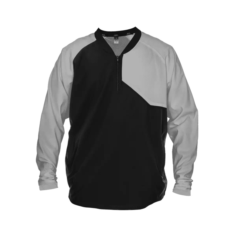 Alleson Athletic 3JLS21A Baseball Batter Jacket – Black Gray