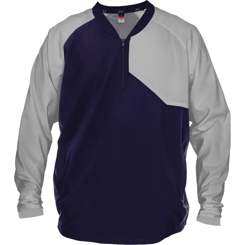 Alleson Athletic 3JLS21A Baseball Batter Jacket – Navy Gray