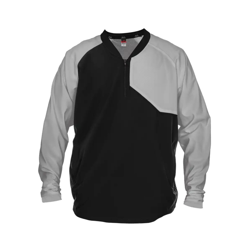 Alleson Athletic 3JLS21Y Baseball Batter Jacket – Black Gray
