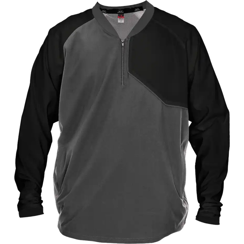Alleson Athletic 3JLS21Y Baseball Batter Jacket – Charcoal Solid Black